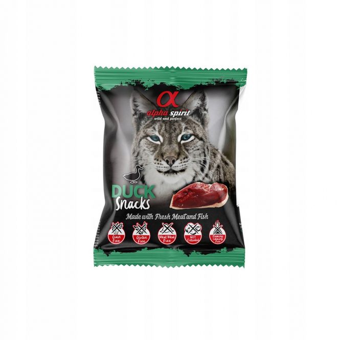 Hovedbilde AlphaSpirit CAT Duck Snack 50g
