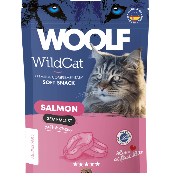 Hovedbilde Woolf Wildcat Snacks Salmon 50g