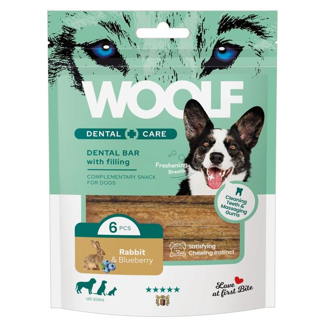 Hovedbilde Woolf Dental Care Rabbit And Blueberry Bar 108g