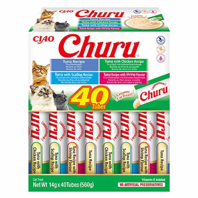 Hovedbilde Churu Cat Tuna/Seafood Varieties 40pk