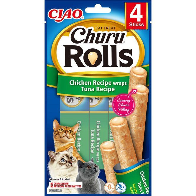 Hovedbilde Churu Cat Rolls Chicken and Tuna 4pk