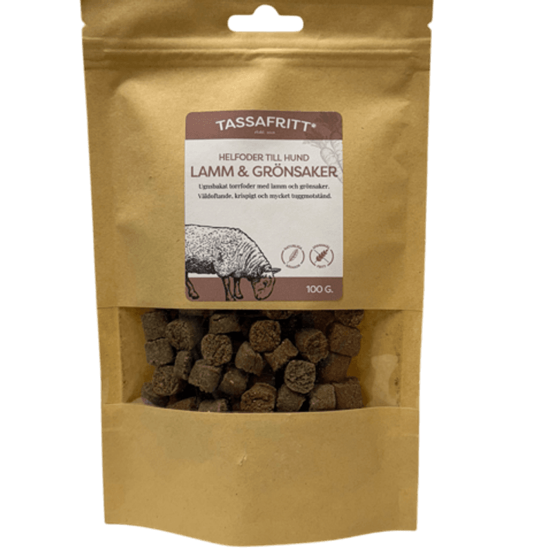 TassaFritt Tørrfor Lam og Grønsaker 100g