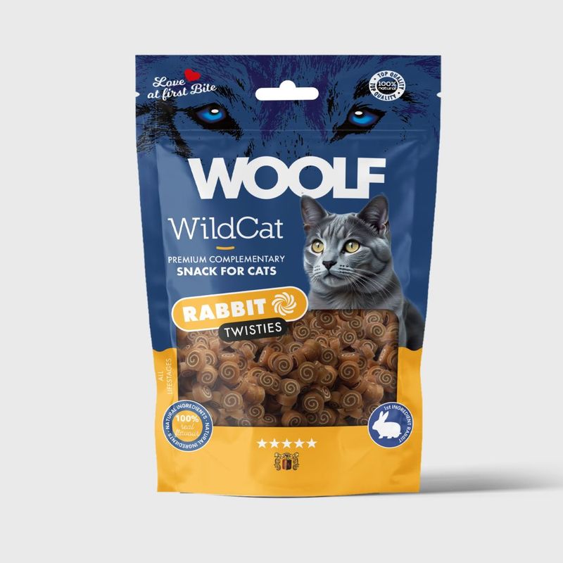 Woolf Wildcat Rabbit Twisties 50g