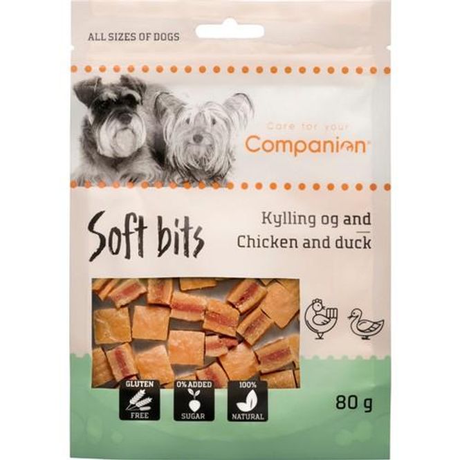Hovedbilde Companion Soft Bits Kylling og and 80g