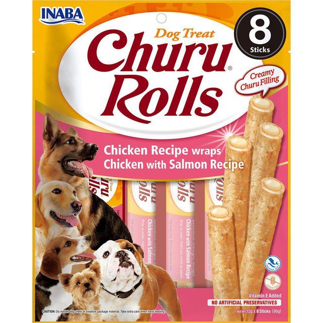 Hovedbilde Churu Dog Rolls Chicken with Salmon 8pk